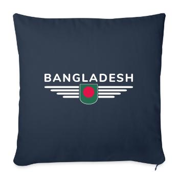 Bangladesh Design – Pride & Culture - Sofa pillowcase 17,3'' x 17,3'' (45 x 45 cm) - navy - Front