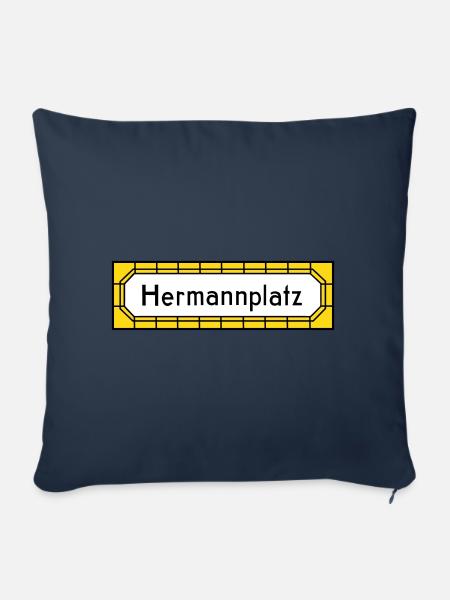 Hermannplatz NEUKÖLLN - Sofakissenbezug 45 x 45 cm - Navy