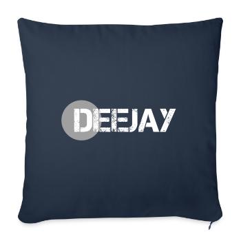 Deejay - Edition Disc Jockey - Housse de coussin décorative 45 x 45 cm - bleu marine - Devant