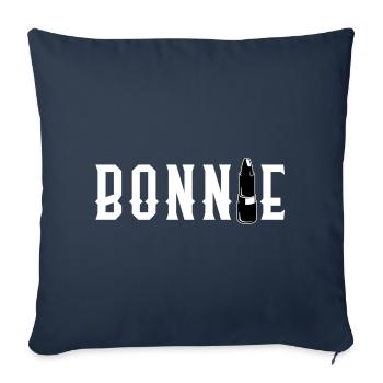 Bonnie & Clyde look partenaire - Housse de coussin décorative 45 x 45 cm - bleu marine - Devant