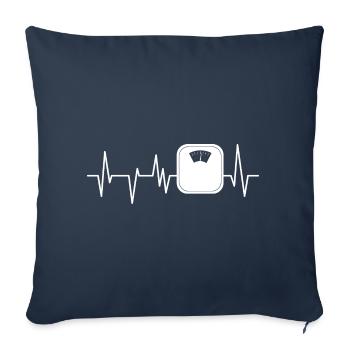 Remise en forme - Housse de coussin décorative 45 x 45 cm - bleu marine - Devant