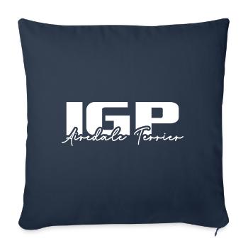 IGP AIREDALE TERRIER Dog Sports Wilsigns Dogs - Sofa pillowcase 17,3'' x 17,3'' (45 x 45 cm) - navy - Front