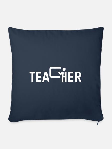 Teacher - Lehrer - Sofakissenbezug 45 x 45 cm - Navy
