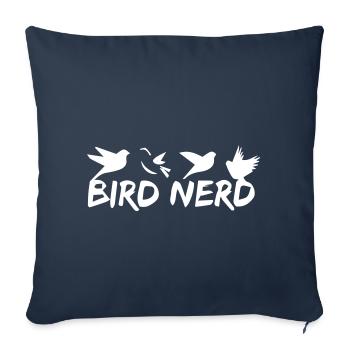 Bird Nerd Birds Swallow Budgerigar Gift - Sofa pillowcase 17,3'' x 17,3'' (45 x 45 cm) - navy - Front