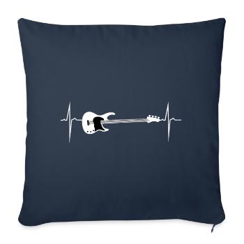 herzschlag e bass - Sofakissenbezug 45 x 45 cm - Navy - Vorne