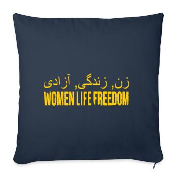 Women life freedom iran - Sofa pillowcase 17,3'' x 17,3'' (45 x 45 cm) - navy - Front