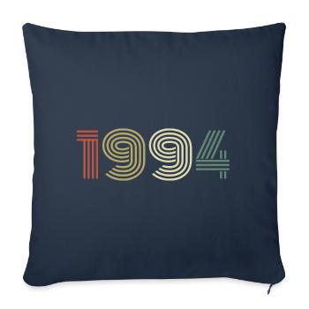 1994 Anniversaire Millésime 1994 Cadeau 1994 - Housse de coussin décorative 45 x 45 cm - bleu marine - Devant