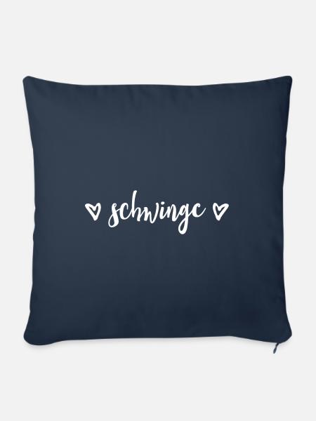 Schweizerdeutsch Schwingen - Schwinge - Sofakissenbezug 45 x 45 cm - Navy