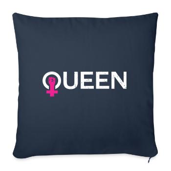 Reine Vénus Féminisme Femmes - Housse de coussin décorative 45 x 45 cm - bleu marine - Devant