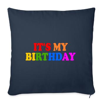 Its my birthday - Housse de coussin décorative 45 x 45 cm - bleu marine - Devant