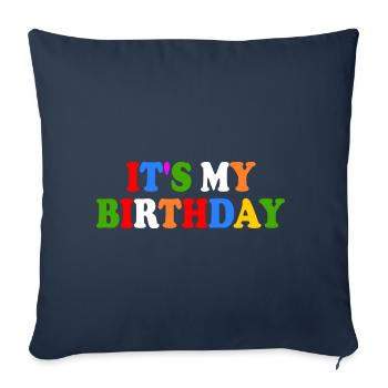 Its my birthday - Housse de coussin décorative 45 x 45 cm - bleu marine - Devant