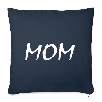 Mom - Housse de coussin décorative 45 x 45 cm - bleu marine - Devant