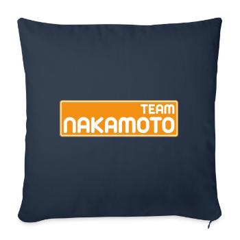 Équipe Satoshi Nakamoto - Housse de coussin décorative 45 x 45 cm - bleu marine - Devant