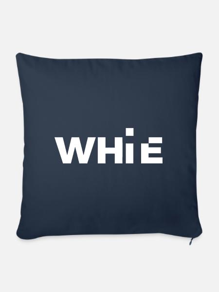 White - Sofakissenbezug 45 x 45 cm - Navy