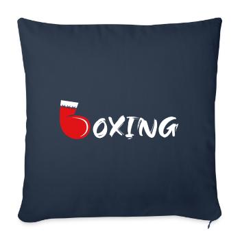 Boxe - Housse de coussin décorative 45 x 45 cm - bleu marine - Devant