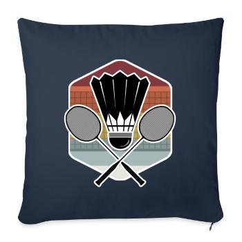 Badminton badminton - Housse de coussin décorative 45 x 45 cm - bleu marine - Devant
