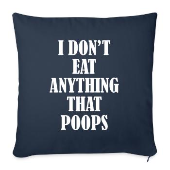 Vegan Vegan Vegan Script White - Sofa pillowcase 17,3'' x 17,3'' (45 x 45 cm) - navy - Front