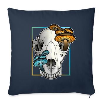 Bear skull - Sofa pillowcase 17,3'' x 17,3'' (45 x 45 cm) - navy - Front