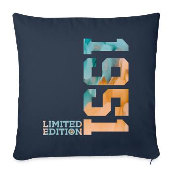 75E ANNIVERSAIRE ÉDITION LIMITÉE 1951 - Housse de coussin décorative 45 x 45 cm - bleu marine - Devant