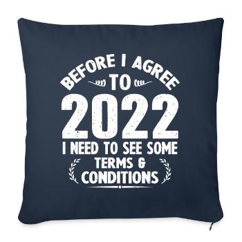 Before accepting 2022 need see some terms - Sofa pillowcase 17,3'' x 17,3'' (45 x 45 cm) - navy - Front