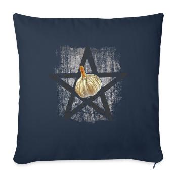 Garlic of Hell - Sofa pillowcase 17,3'' x 17,3'' (45 x 45 cm) - navy - Front