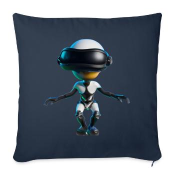 VR Alien - Sofa pillowcase 17,3'' x 17,3'' (45 x 45 cm) - navy - Front
