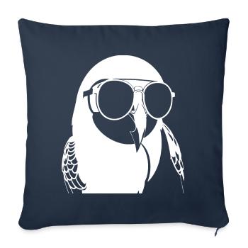 Funny Bird Wearing Sunglasses Cool Bourke's Parak - Sofa pillowcase 17,3'' x 17,3'' (45 x 45 cm) - navy - Front