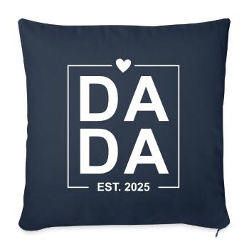 Dada Est 2025 white - Sofa pillowcase 17,3'' x 17,3'' (45 x 45 cm) - navy - Front