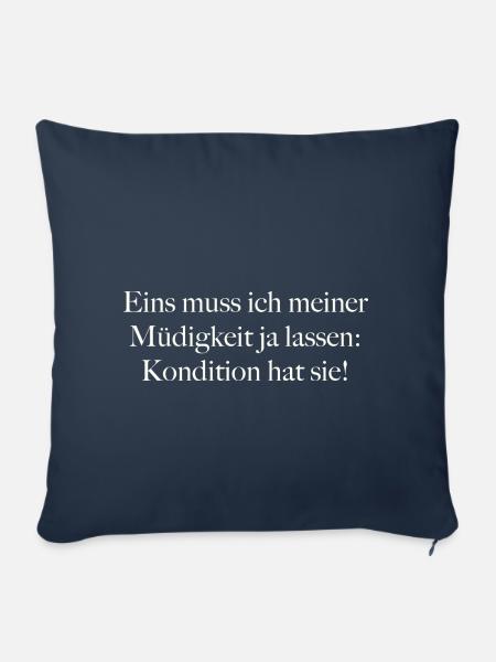 Müde - Sofakissenbezug 45 x 45 cm - Navy