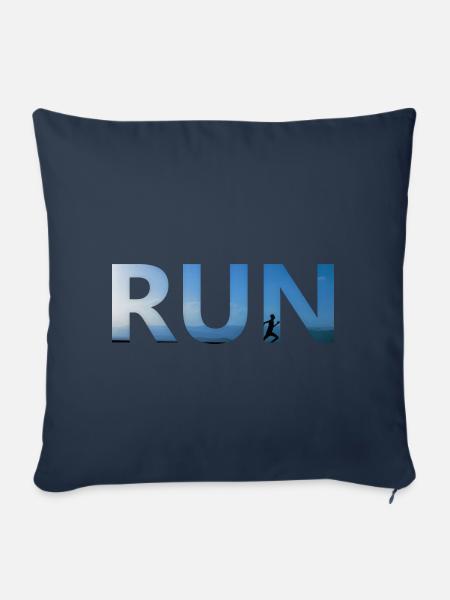 Run - Sofakissenbezug 45 x 45 cm - Navy
