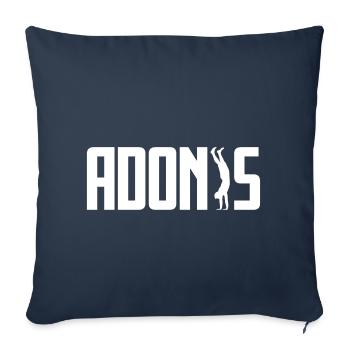 Adonis fitness muscles sexy body homme - Housse de coussin décorative 45 x 45 cm - bleu marine - Devant