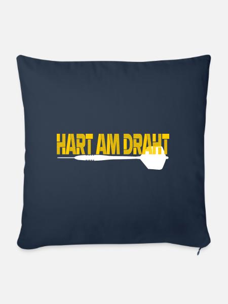 Dart hart am Draht - Sofakissenbezug 45 x 45 cm - Navy