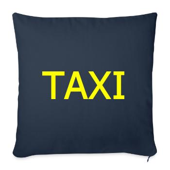 Taxi - Housse de coussin décorative 45 x 45 cm - bleu marine - Devant