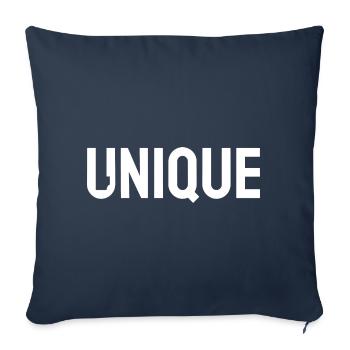 Unique - Housse de coussin décorative 45 x 45 cm - bleu marine - Devant