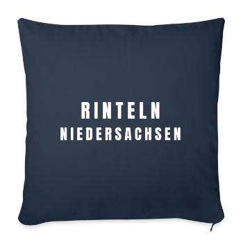 Rinteln, Basse-Saxe - Housse de coussin décorative 45 x 45 cm - bleu marine - Devant