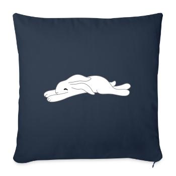 müdes Häschen - Sofakissenbezug 45 x 45 cm - Navy - Vorne