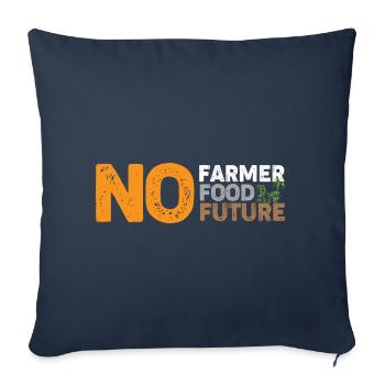 Agriculteur agriculture agriculteur agriculteur tracteur - Housse de coussin décorative 45 x 45 cm - bleu marine - Devant
