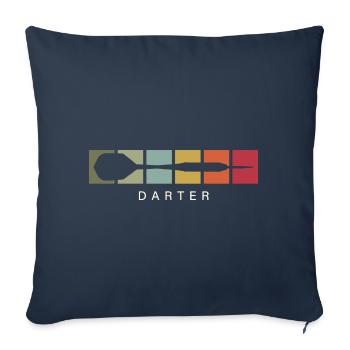 vintage Darter Darts Saying - Sofa pillowcase 17,3'' x 17,3'' (45 x 45 cm) - navy - Front