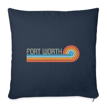 Fort Worth - Housse de coussin décorative 45 x 45 cm - bleu marine - Devant