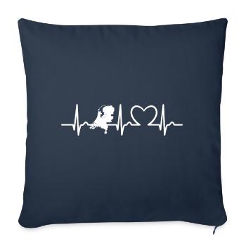 Herzkurve - Puls Holland - Travel - Nation - Sofa pillowcase 17,3'' x 17,3'' (45 x 45 cm) - navy - Front