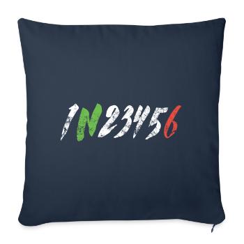 1N23456 Vitesse moto - Adrénaline - Housse de coussin décorative 45 x 45 cm - bleu marine - Devant