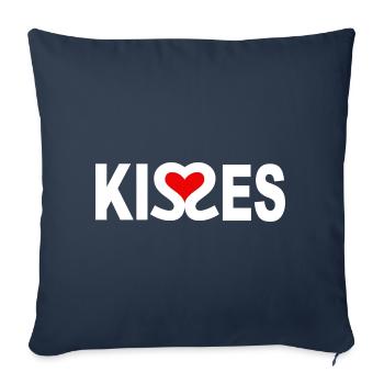Kisses - Sofakissenbezug 45 x 45 cm - Navy - Vorne