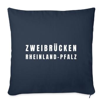 Zweibrücken, Rhineland-Palatinate - Sofa pillowcase 17,3'' x 17,3'' (45 x 45 cm) - navy - Front