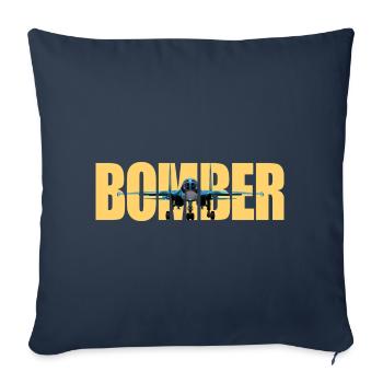 bombardier Su-34 - Housse de coussin décorative 45 x 45 cm - bleu marine - Devant
