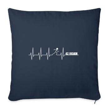 Heartbeat Runner Marathon - Sofakissenbezug 45 x 45 cm - Navy - Vorne