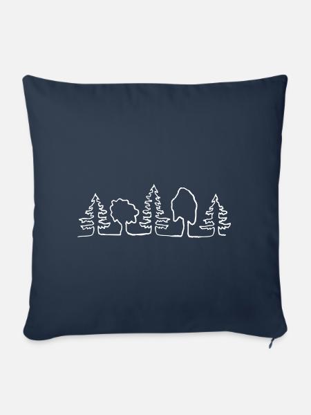 Bäume - Sofakissenbezug 45 x 45 cm - Navy