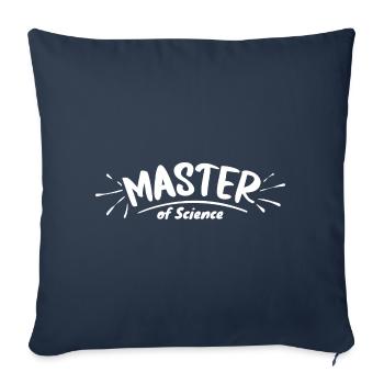 Master of Science, degree in university studies - Sofa pillowcase 17,3'' x 17,3'' (45 x 45 cm) - navy - Front