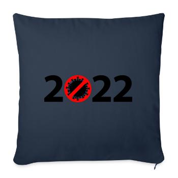 2022 Anti Corona Virus - Sofa pillowcase 17,3'' x 17,3'' (45 x 45 cm) - navy - Front