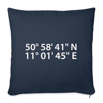 Erfurt coordinates - Sofa pillowcase 17,3'' x 17,3'' (45 x 45 cm) - navy - Front