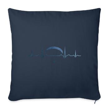 Paragliding Paraglider Paragleiten Gleitschirm - Sofa pillowcase 17,3'' x 17,3'' (45 x 45 cm) - navy - Front